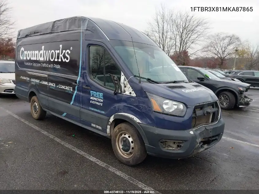 1FTBR3X81MKA87865 2021 Ford Transit-250 Cargo Van