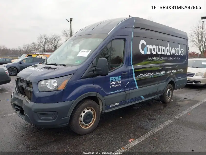 1FTBR3X81MKA87865 2021 Ford Transit-250 Cargo Van
