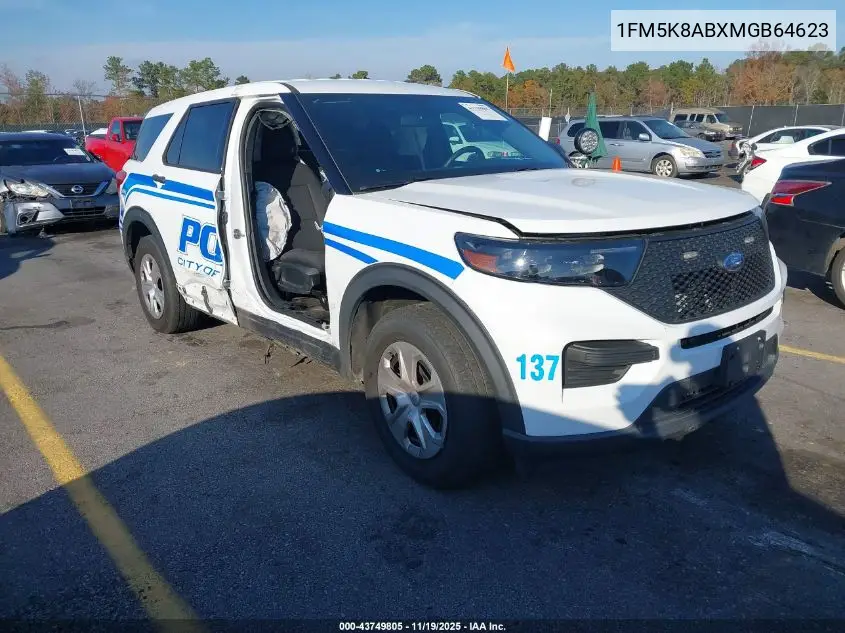 1FM5K8ABXMGB64623 2021 Ford Police Interceptor Utility