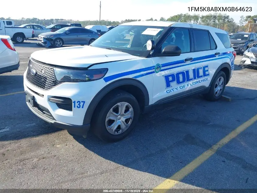 1FM5K8ABXMGB64623 2021 Ford Police Interceptor Utility