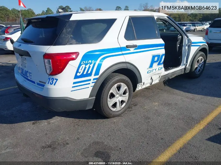 1FM5K8ABXMGB64623 2021 Ford Police Interceptor Utility
