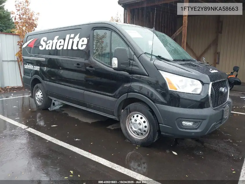 1FTYE2Y89NKA58663 2022 Ford Transit-150