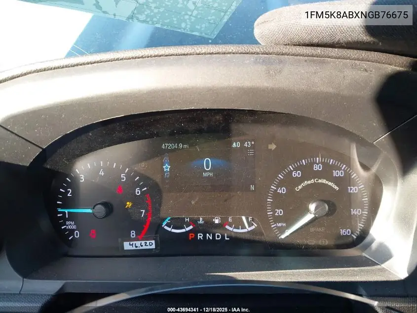 1FM5K8ABXNGB76675 2022 Ford Police Interceptor Utility