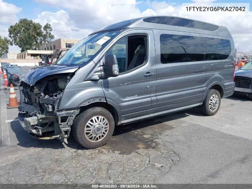 2023 Ford Transit-150 VIN: 1FTYE2YG6PKA27042 Lot: 40360203