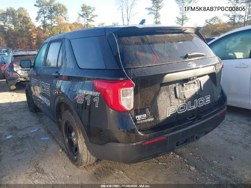 1FM5K8AB7PGC00806 2023 Ford Police Interceptor Utility