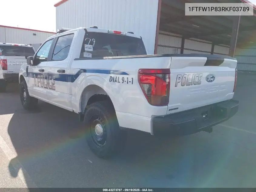 1FTFW1P83RKF03789 2024 Ford F-150 Police Responder Xl