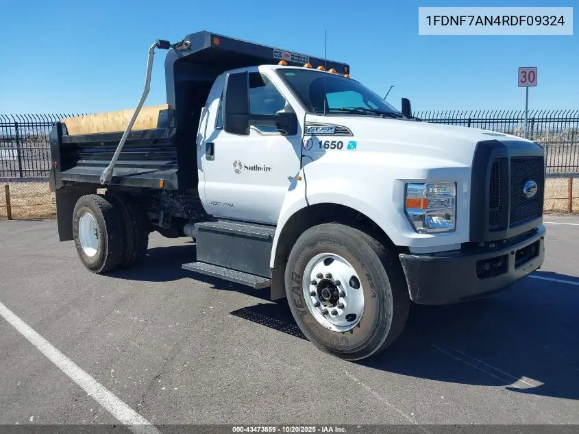 2024 Ford F-750 Gas VIN: 1FDNF7AN4RDF09324 Lot: 43473859