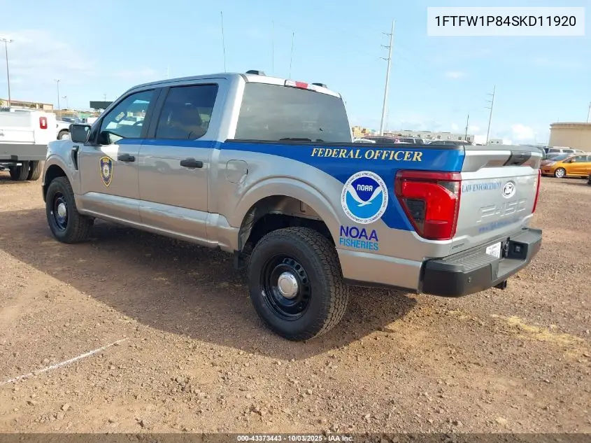 1FTFW1P84SKD11920 2025 Ford F-150 Police Responder Xl