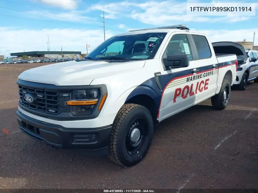 1FTFW1P89SKD11914 2025 Ford F-150 Police Responder Xl
