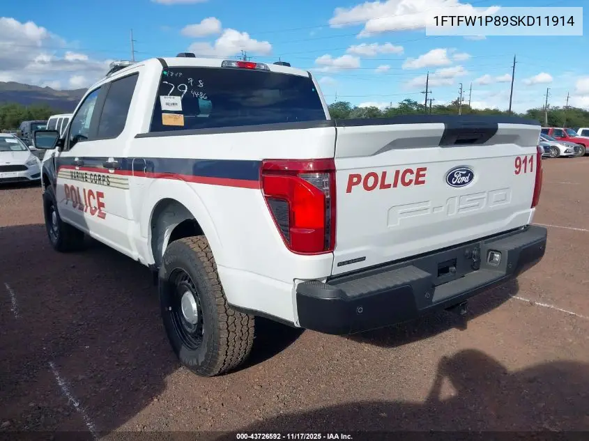 1FTFW1P89SKD11914 2025 Ford F-150 Police Responder Xl