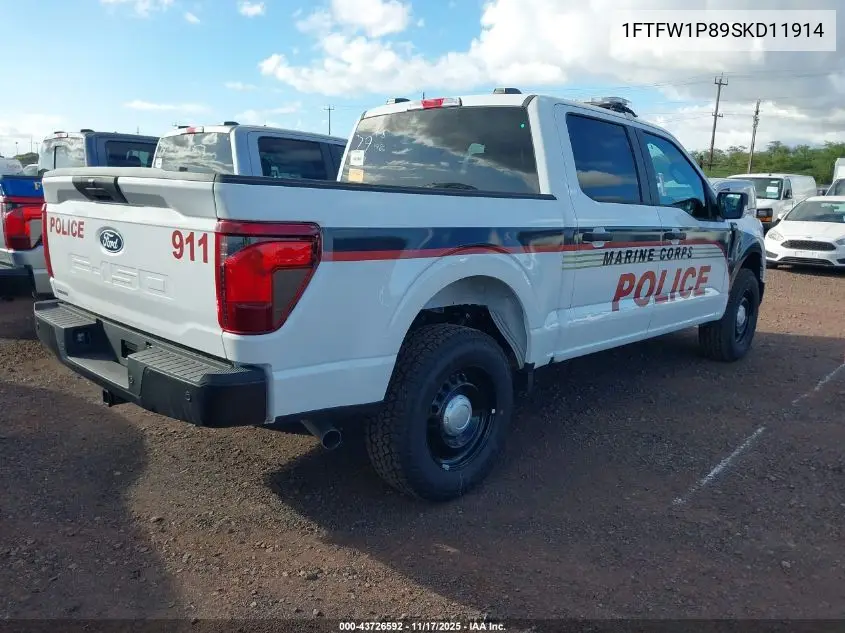 1FTFW1P89SKD11914 2025 Ford F-150 Police Responder Xl