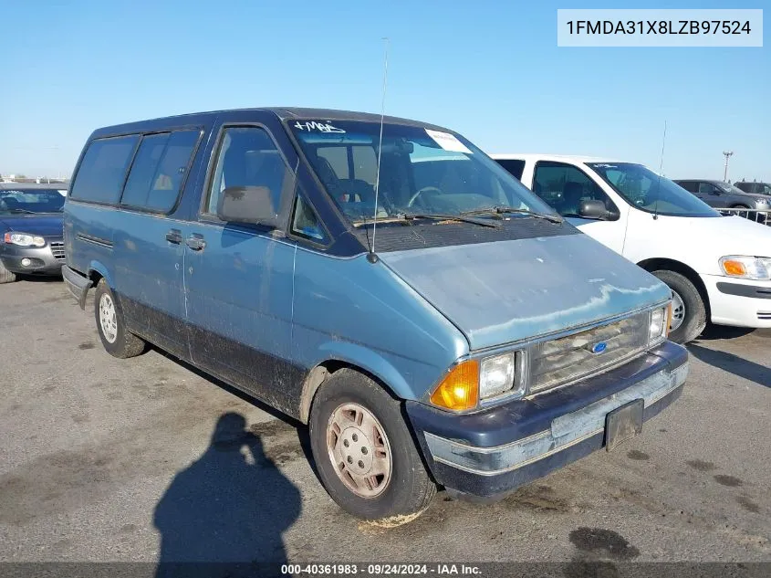 1FMDA31X8LZB97524 1990 Ford Aerostar