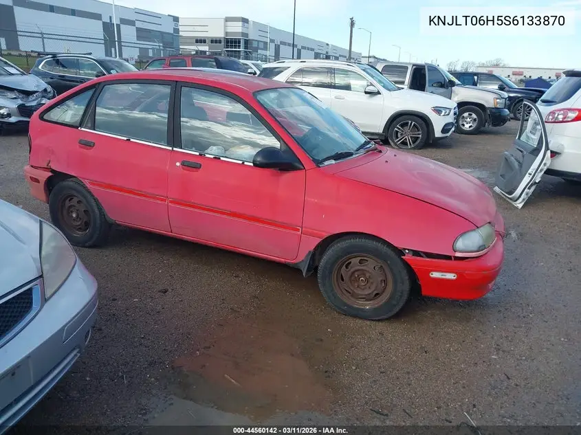 1995 Ford Aspire VIN: KNJLT06H5S6133870 Lot: 44560142