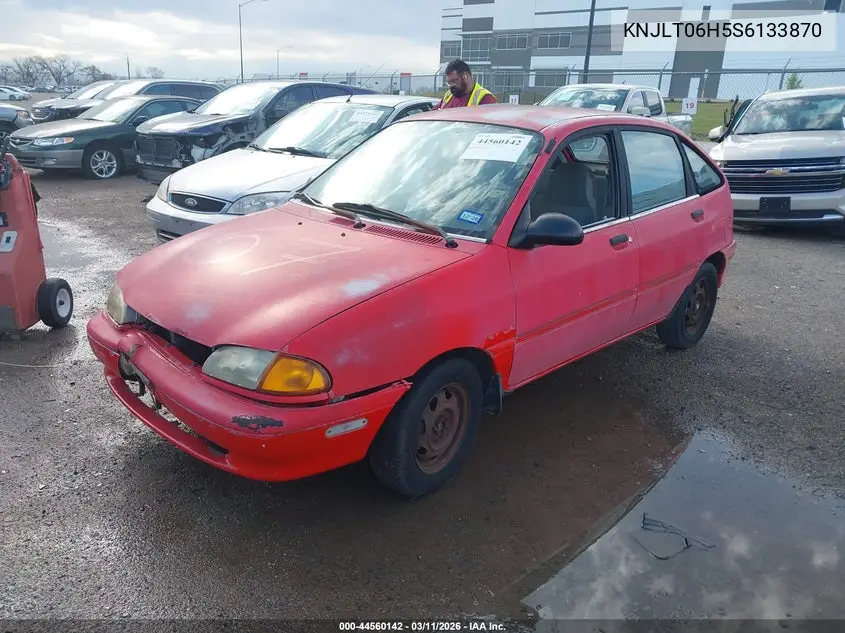 1995 Ford Aspire VIN: KNJLT06H5S6133870 Lot: 44560142