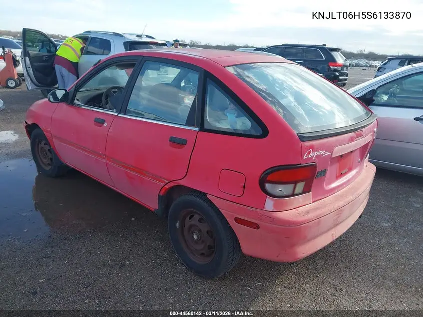 1995 Ford Aspire VIN: KNJLT06H5S6133870 Lot: 44560142