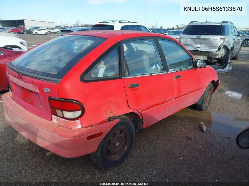1995 Ford Aspire VIN: KNJLT06H5S6133870 Lot: 44560142