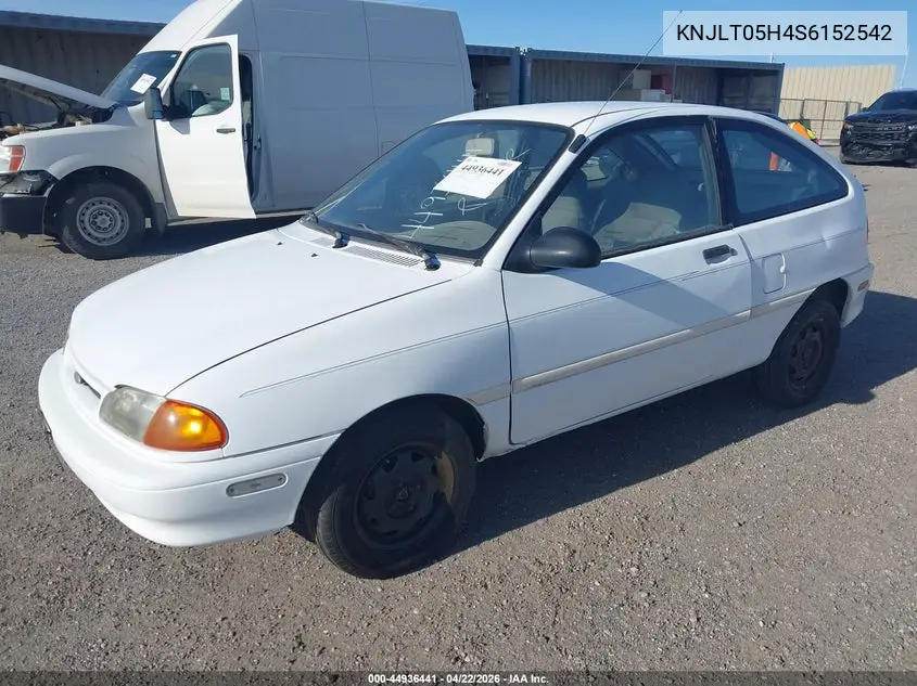 1995 Ford Aspire VIN: KNJLT05H4S6152542 Lot: 44936441
