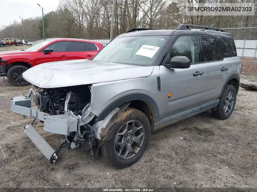 3FMCR9D92MRA02303 2021 Ford Bronco Sport Badlands