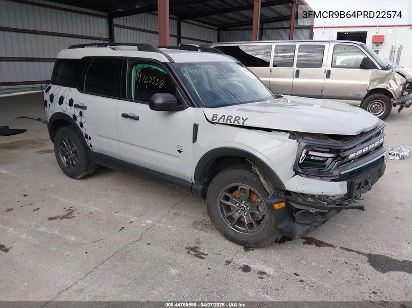2023 Ford Bronco Sport Big Bend VIN: 3FMCR9B64PRD22574 Lot: 44765558