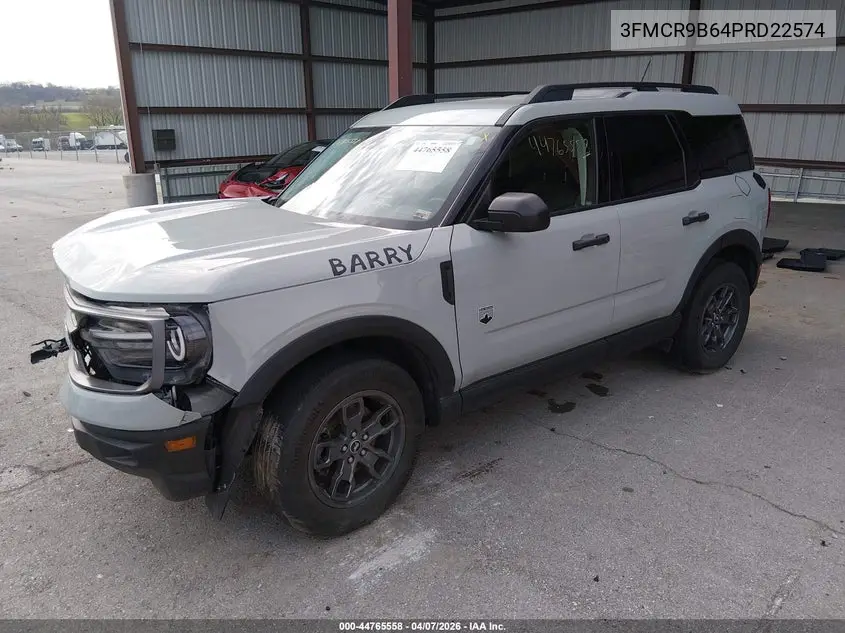 2023 Ford Bronco Sport Big Bend VIN: 3FMCR9B64PRD22574 Lot: 44765558