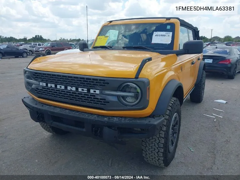 1FMEE5DH4MLA63381 2021 Ford Bronco Badlands