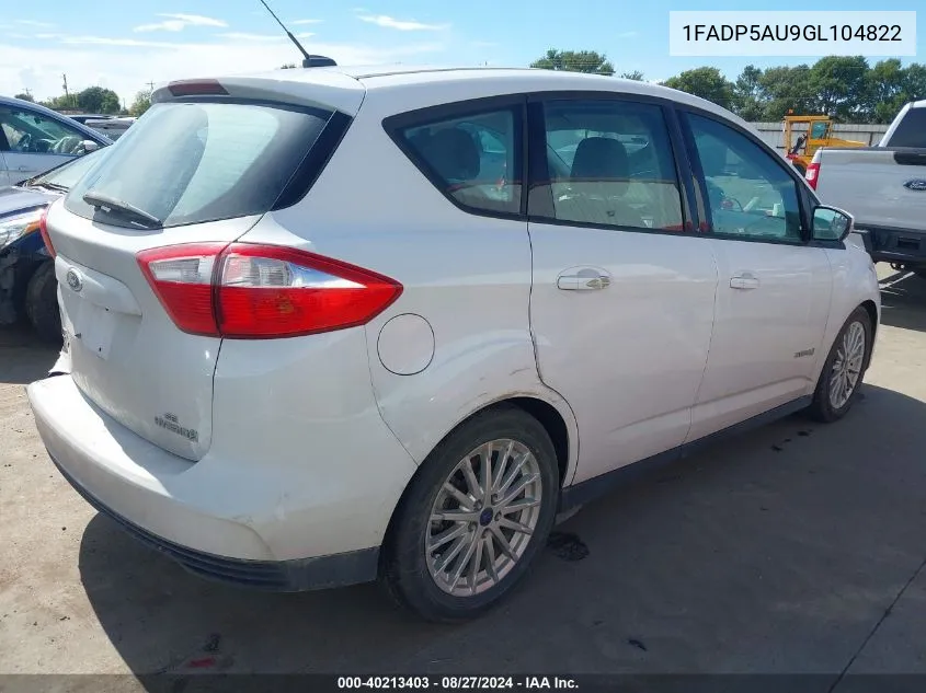 1FADP5AU9GL104822 2016 Ford C-Max Hybrid Se