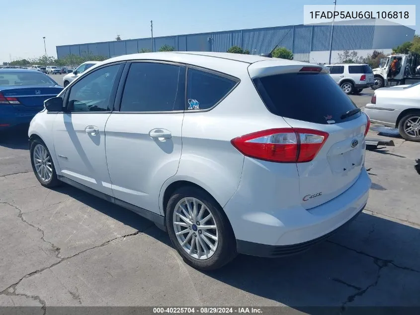 1FADP5AU6GL106818 2016 Ford C-Max Hybrid Se