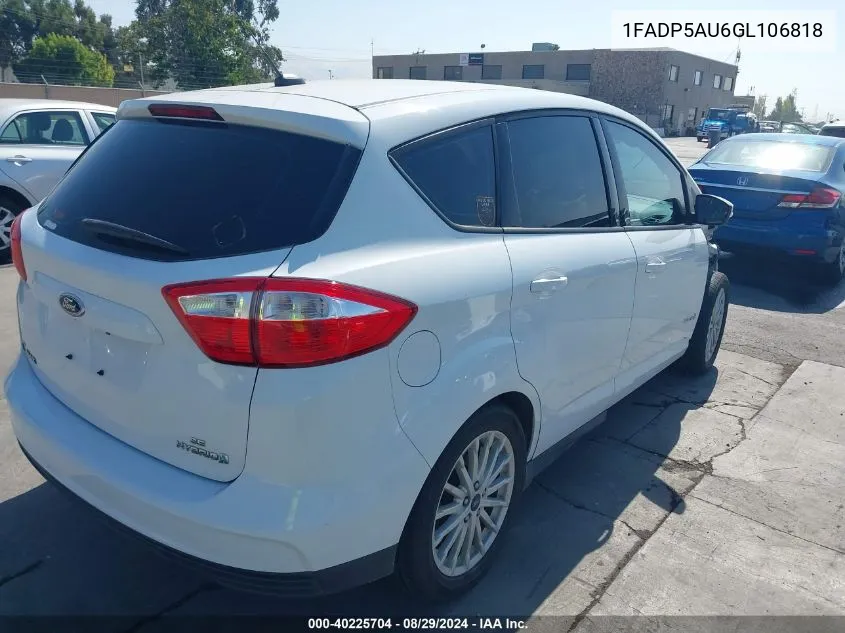 1FADP5AU6GL106818 2016 Ford C-Max Hybrid Se