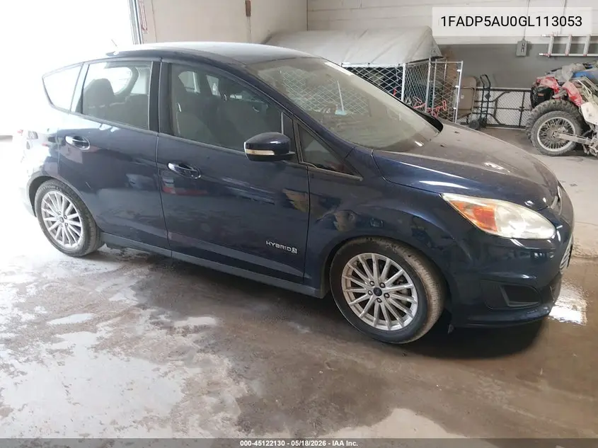 2016 Ford C-Max Hybrid Se VIN: 1FADP5AU0GL113053 Lot: 45122130
