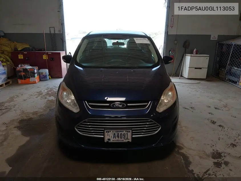 2016 Ford C-Max Hybrid Se VIN: 1FADP5AU0GL113053 Lot: 45122130