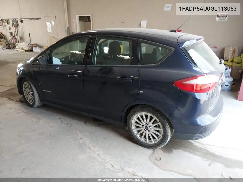 2016 Ford C-Max Hybrid Se VIN: 1FADP5AU0GL113053 Lot: 45122130