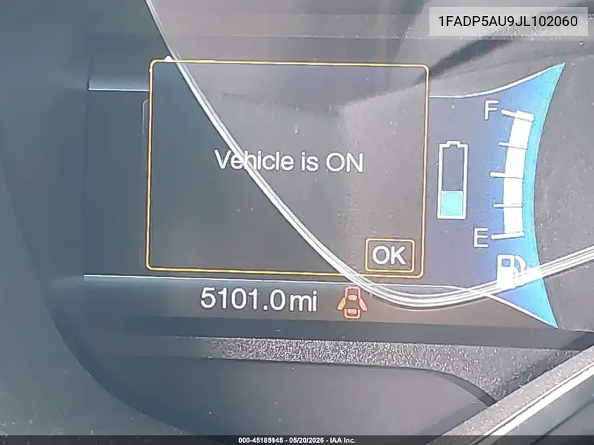 2018 Ford C-Max Hybrid Se VIN: 1FADP5AU9JL102060 Lot: 45185145