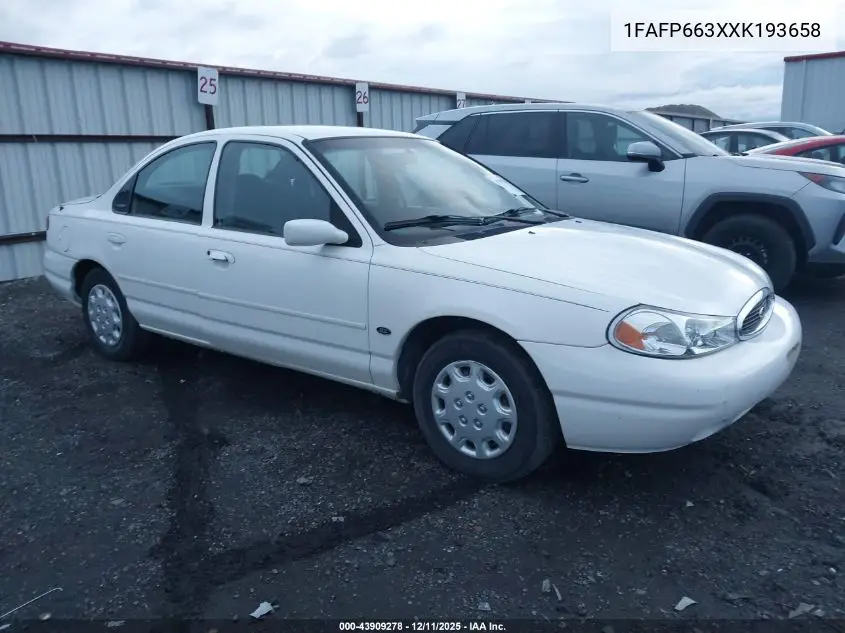 1FAFP663XXK193658 1999 Ford Contour Se