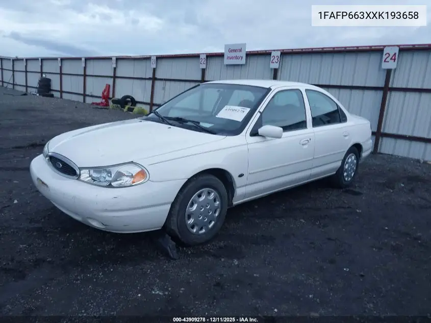 1FAFP663XXK193658 1999 Ford Contour Se