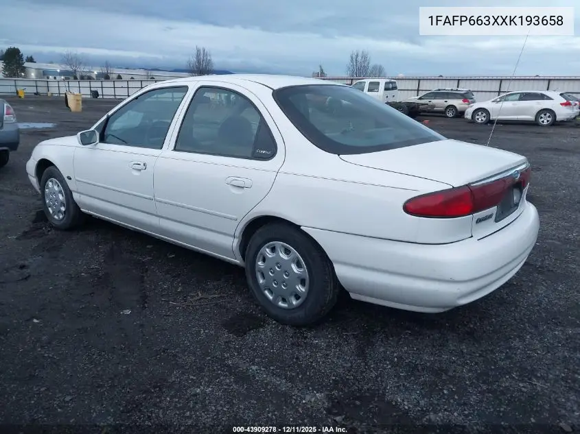 1FAFP663XXK193658 1999 Ford Contour Se