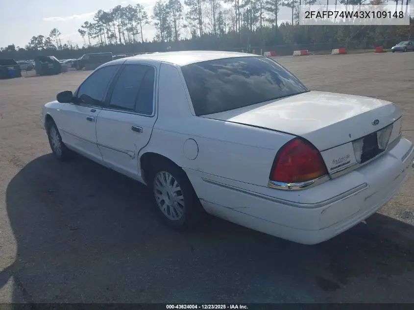 2FAFP74W43X109148 2003 Ford Crown Victoria Lx