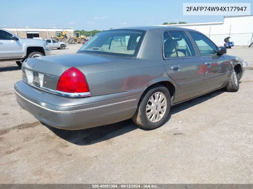 2FAFP74W94X177947 2004 Ford Crown Victoria Lx