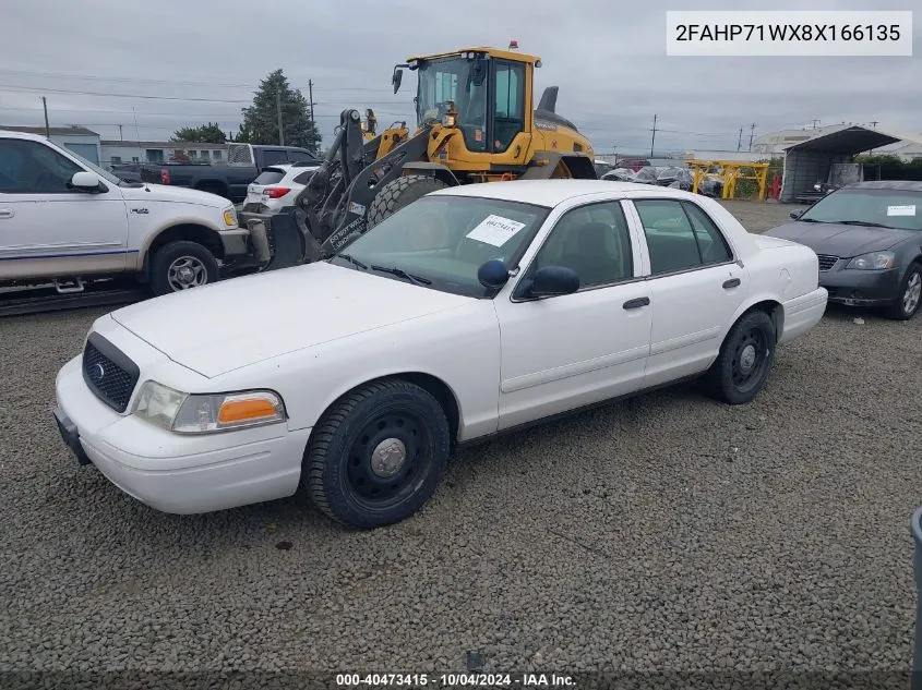 2FAHP71WX8X166135 2008 Ford Crown Victoria Police Interceptor