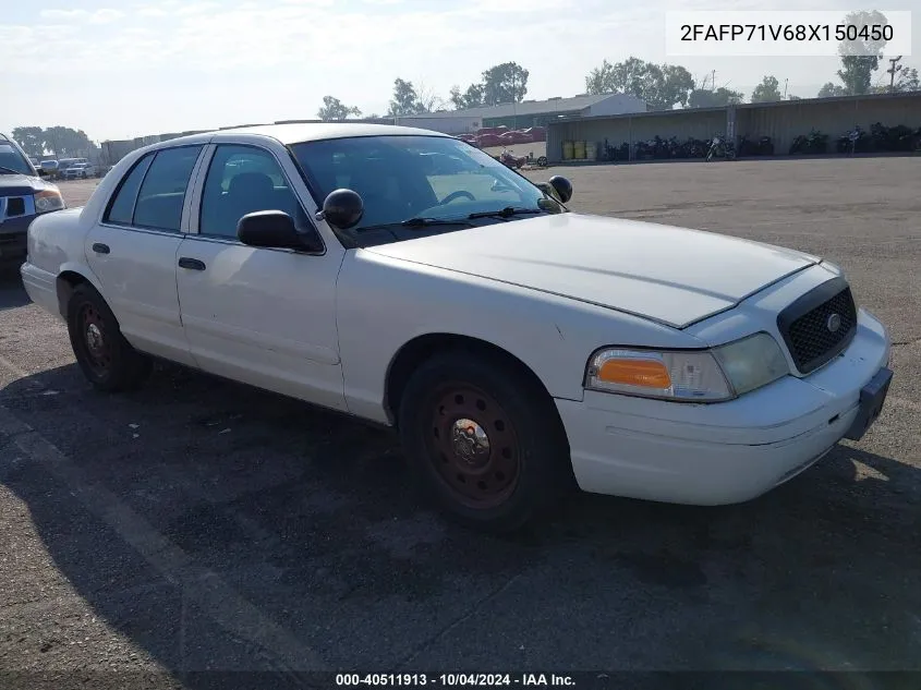 2FAFP71V68X150450 2008 Ford Crown Victoria Police/Police Interceptor