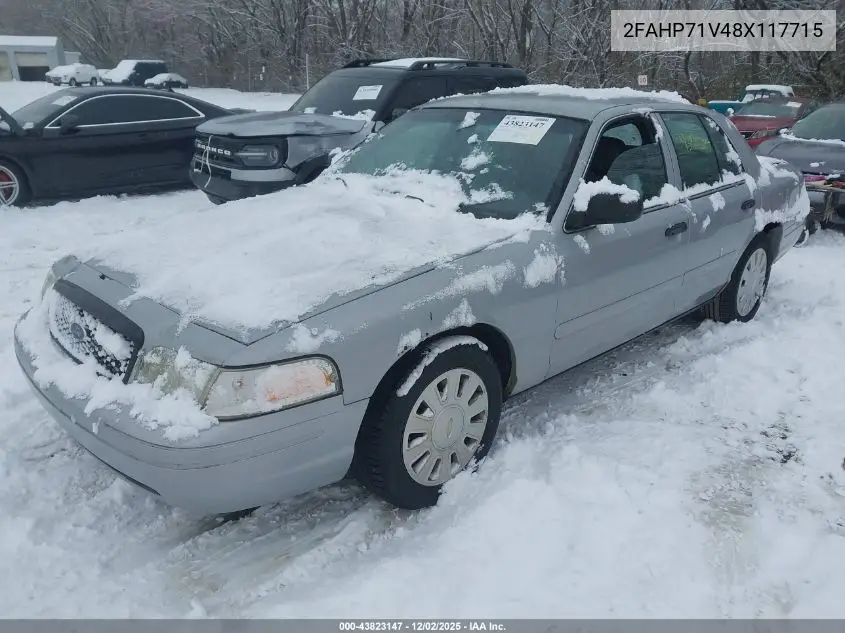 2FAHP71V48X117715 2008 Ford Crown Victoria Police Interceptor