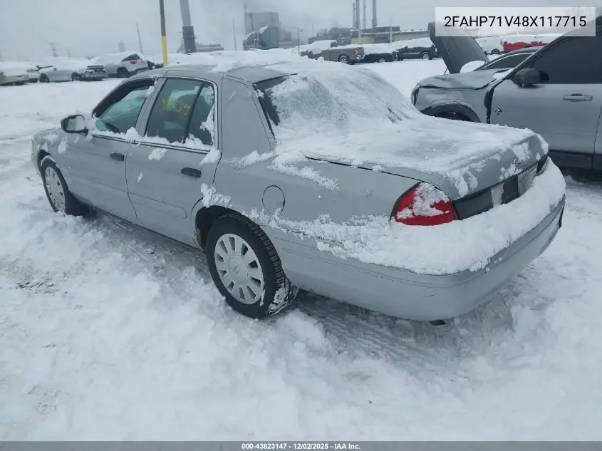 2FAHP71V48X117715 2008 Ford Crown Victoria Police Interceptor