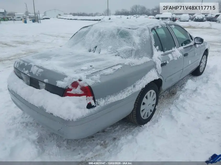2FAHP71V48X117715 2008 Ford Crown Victoria Police Interceptor