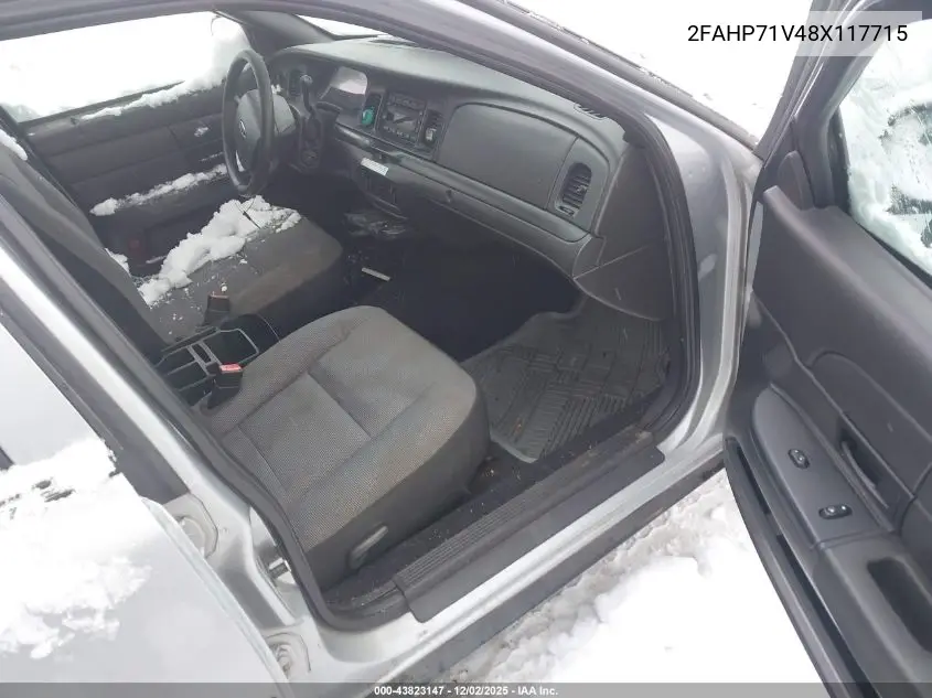 2FAHP71V48X117715 2008 Ford Crown Victoria Police Interceptor