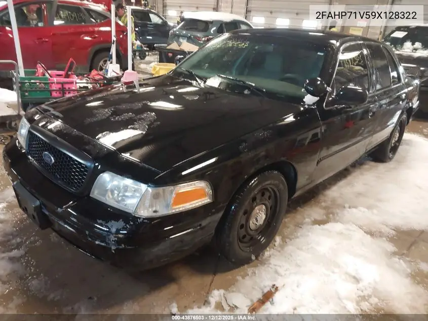 2FAHP71V59X128322 2009 Ford Crown Victoria Police/Police Interceptor