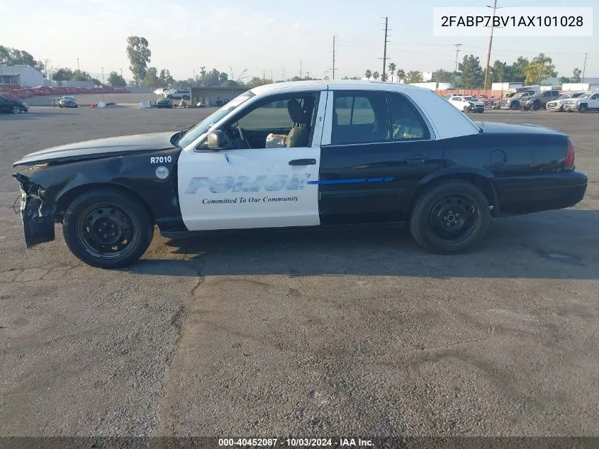 2FABP7BV1AX101028 2010 Ford Crown Victoria Police/Police Interceptor