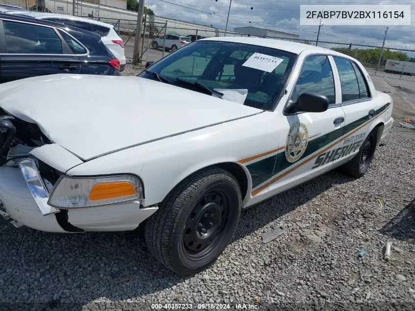 2FABP7BV2BX116154 2011 Ford Crown Victoria Police Interceptor