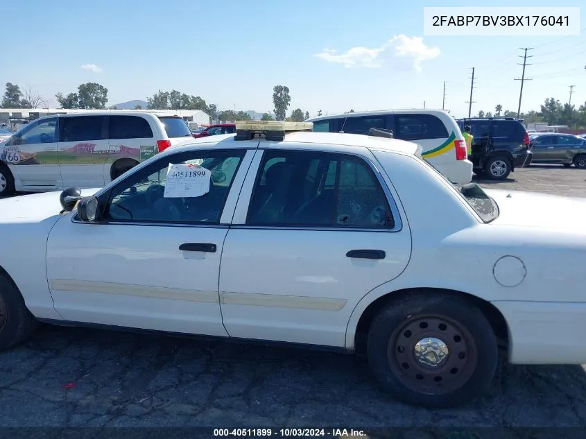 2FABP7BV3BX176041 2011 Ford Crown Victoria Police Interceptor