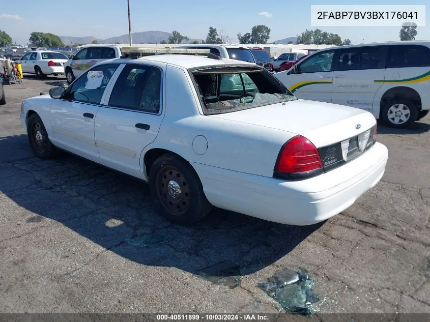 2FABP7BV3BX176041 2011 Ford Crown Victoria Police Interceptor