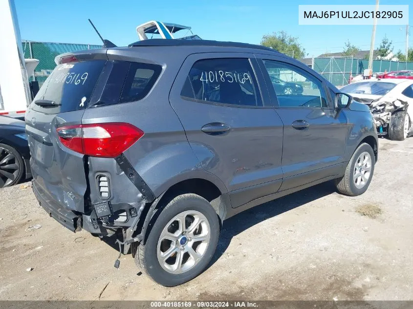 MAJ6P1UL2JC182905 2018 Ford Ecosport Se