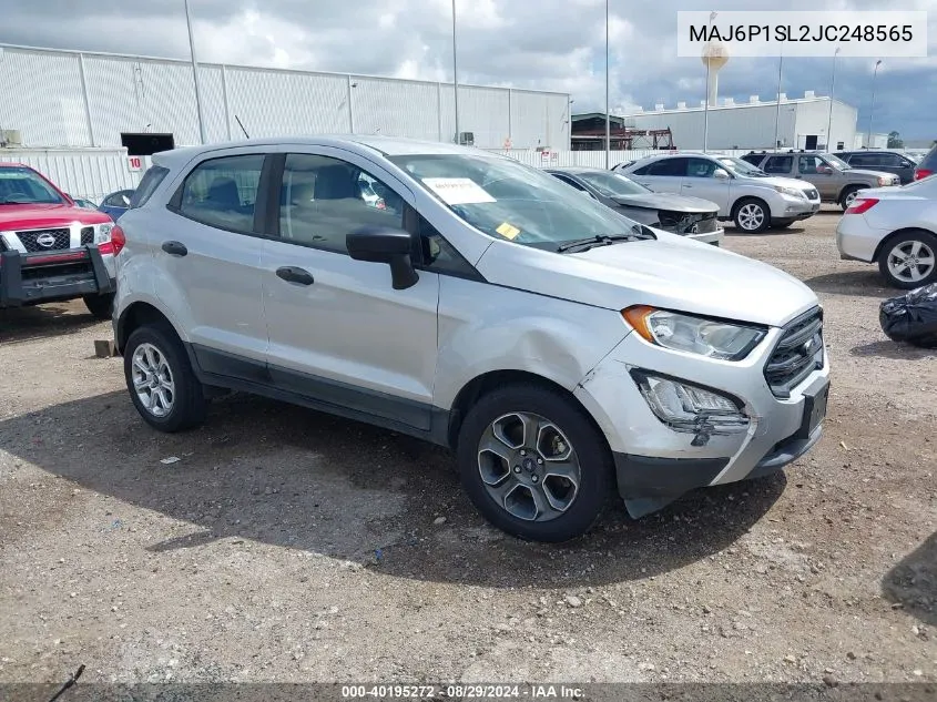 MAJ6P1SL2JC248565 2018 Ford Ecosport S